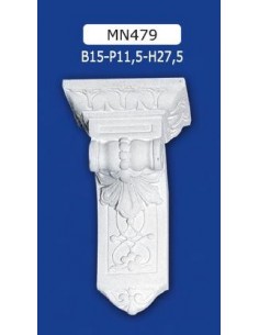 MENSOLA IN GESSO DECORATA VERNICIABILE  