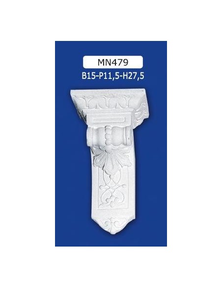 MENSOLA IN GESSO DECORATA VERNICIABILE  