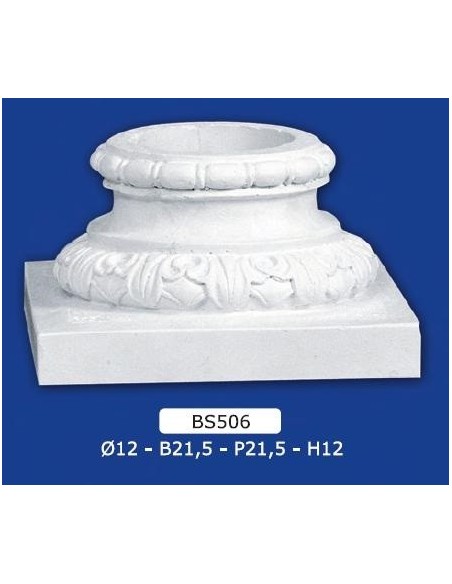 BASE PER COLONNE IN GESSO D12XB21,5XP21,5XH12