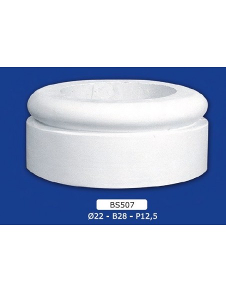 BASE PER COLONNE IN GESSO D22XB28XP12,5