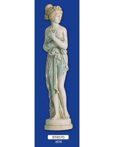 STATUA DONNA  IN GESSO FREGIO H 74