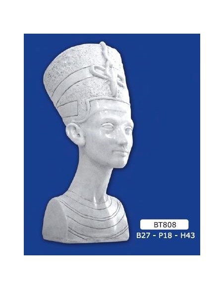 STATUE BUST EGYPTIAN MAN PLASTER FRIEZE B27XP18XH43