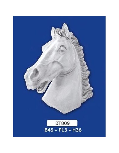 STATUE HORSE HEAD PLASTER FRIEZE B45XP13XH36 