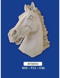 LA ESTATUA DE LA CABEZA DE UN CABALLO DE YESO FRISO B45XP13XH36 