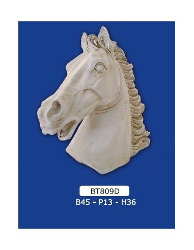 STATUE HORSE HEAD PLASTER FRIEZE B45XP13XH36 