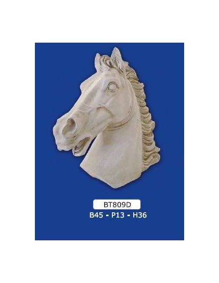 STATUE HORSE HEAD PLASTER FRIEZE B45XP13XH36 