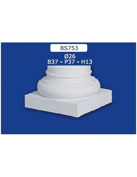 BASE PER COLONNE IN GESSO B37XP37XH13