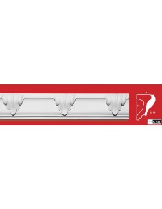 CORNICE IN GESSO CERAMICO DA PARETE PER INTERNI VERNICIABILE  ART.636 Asta da MT.1,5