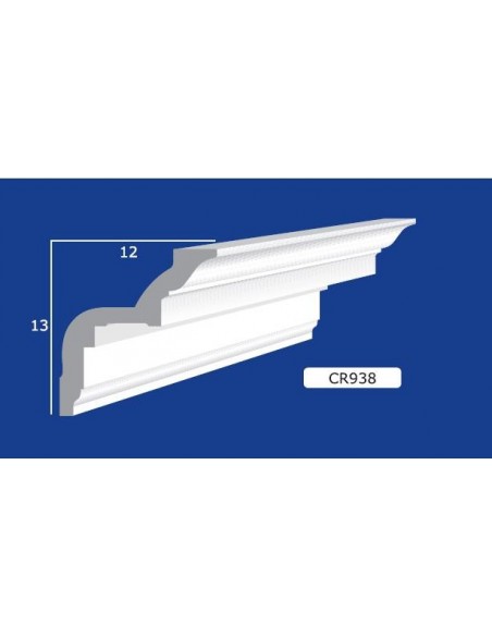CORNICE DA PARETE PER INTERNI  IN GESSO CERAMICO VERNICIABILE  ART. 303  ASTA DA 1,5 MT