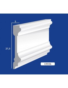 BILDERRAHMEN VON DER WAND FÜR INNEN GIPS-KERAMIK LACKIERBAR ART. 303 STANGE VON 1,5 M