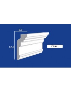BILDERRAHMEN VON DER WAND FÜR INNEN GIPS-KERAMIK LACKIERBAR ART. 303 STANGE VON 1,5 M