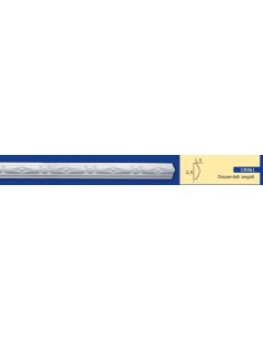 CORNICE IN GESSO CERAMICO DA PARETE PER INTERNI VERNICIABILE ART.961 ASTA DA 1,5 MT 2
