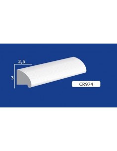 RAHMEN AUS GIPS, KERAMISCHE WAND-FÜR INNEN LACKIERBAR. ART. 974 STANGE VON 1,5 M