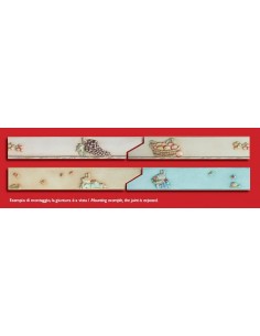 FRAME IN CHALK "DECORATED" CERAMIC WALL INTERIOR PAINTED ART. C91D 2