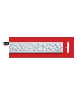 MARCO DE YESO DE CERÁMICA DE LA PARED INTERIOR PINTADO DE ARTE. C71