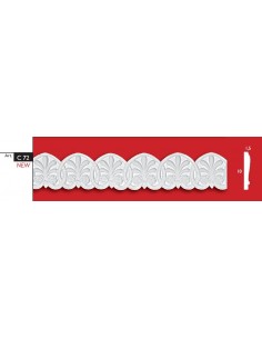 MARCO DE YESO DE CERÁMICA DE LA PARED INTERIOR PINTADO DE ARTE. C71