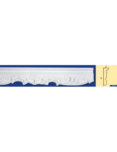 FRAME WALL FOR INTERIOR PLASTER CERAMIC PAINTABLE ART.219 ROD 1.5 MT