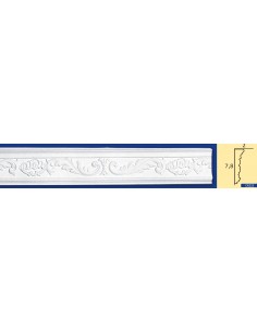 CORNICE DA PARETE PER INTERNI  IN GESSO CERAMICO VERNICIABILE  ART. 222 ASTA DA 1,5 MT