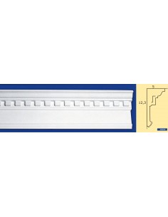 CORNICE DA PARETE PER INTERNI  IN GESSO CERAMICO VERNICIABILE  ART.253 ASTA DA 1,5 MT