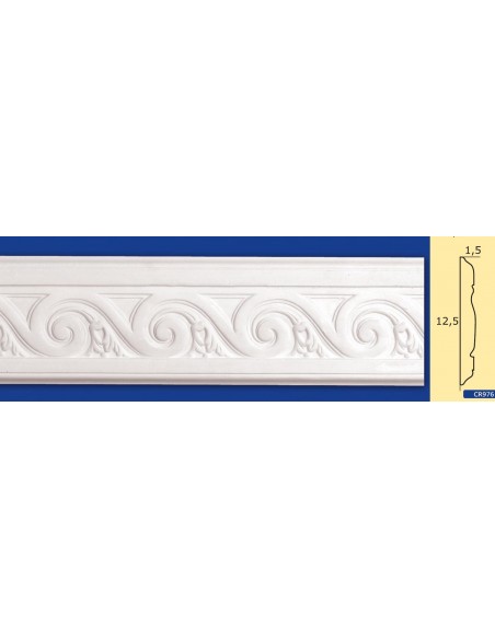 FRAME WALL FOR INTERIOR PLASTER CERAMIC PAINTABLE ART. 976 ROD 1.5 MT