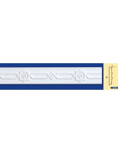 BILDERRAHMEN VON DER WAND FÜR INNEN GIPS-KERAMIK LACKIERBAR ART.964 STANGE VON 1,5 M