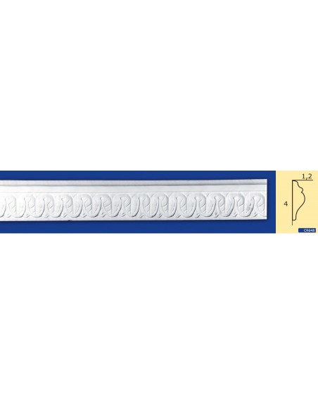 FRAME WALL FOR INTERIOR PLASTER CERAMIC PAINTABLE ART. 648 ROD 1.5 MT