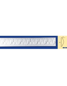 CORNICE DA PARETE PER INTERNI  IN GESSO CERAMICO VERNICIABILE  ART.650 ASTA DA 1,5 MT