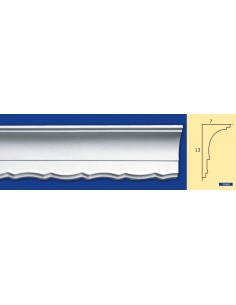 CORNICE DA PARETE PER INTERNI  IN GESSO CERAMICO VERNICIABILE  ART.681  ASTA DA 1,5 MT