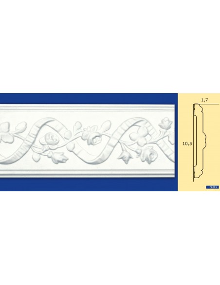 FRAME WALL FOR INTERIOR PLASTER CERAMIC PAINTABLE ART.203 ROD 1.5 MT