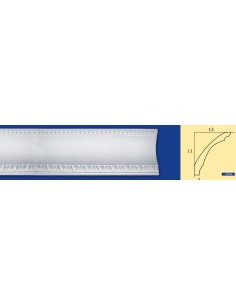 BILDERRAHMEN VON DER WAND FÜR INNEN GIPS-KERAMIK LACKIERBAR ART.920 STANGE VON 1,5 M