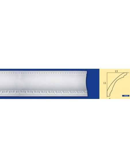 BILDERRAHMEN VON DER WAND FÜR INNEN GIPS-KERAMIK LACKIERBAR ART.920 STANGE VON 1,5 M