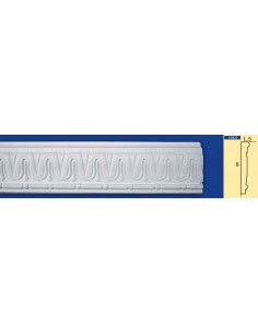 CORNICE DA PARETE PER INTERNI  IN GESSO CERAMICO VERNICIABILE ART. 923  ASTA DA 1,5 MT
