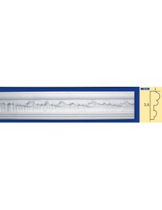 BILDERRAHMEN VON DER WAND FÜR INNEN GIPS-KERAMIK LACKIERBAR ART. 945 STANGE, 1,5 M