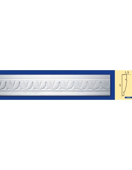FRAME WALL FOR INTERIOR PLASTER CERAMIC PAINTABLE ART. 951 ROD 1.5 MT