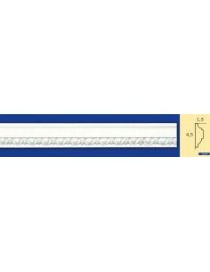 BILDERRAHMEN VON DER WAND FÜR INNEN GIPS-KERAMIK LACKIERBAR ART. 224 STANGE VON 1,5 M