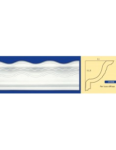 BILDERRAHMEN VON DER WAND FÜR INNEN GIPS-KERAMIK LACKIERBAR ART. 988 STANGE VON 1,5 M