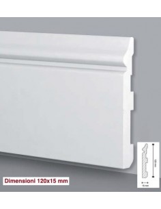 LOS ZÓCALOS DE POLÍMEROS DE POLIURETANO, ESPUMA ABSORBENTE DE CHOQUE CF12 120X15