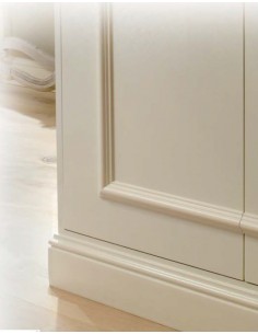 BATTISCOPA IN LEGNO LACCATI BIANCHI Art.6007 2
