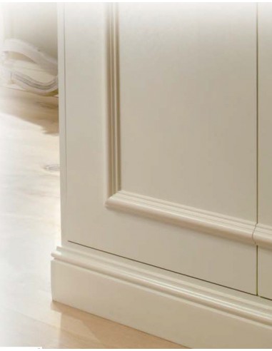 RODAPIÉ EN MADERA LACADA en BLANCO Nº 6007