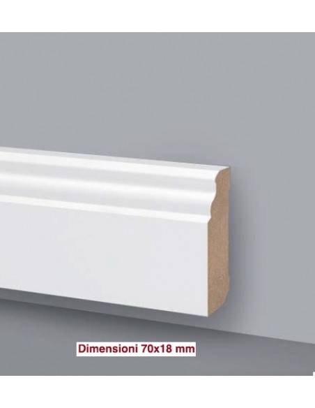 SKIRTING IN WOOD LACQUERED in WHITE No. 6007
