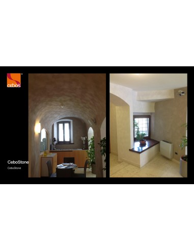 CEBOSTONE Acabado acrílico, exterior - interior que le permite obtener el grado