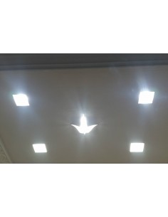 LED-EINBAULEUCHTE IN GIPS QUADRAT, UNTEN, ART.1 MIS. cm.12X12x2.5 2