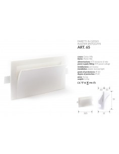 DOWNLIGHT DE ESTUCO DE LA PLAZA BAJA.1 MIS. cm.12X12x2.5