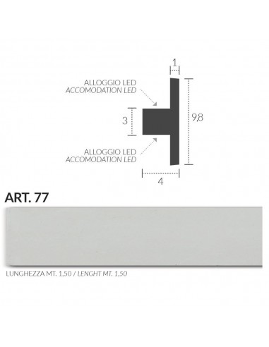 FRAME PLASTER CERAMIC WALL INTERIOR PAINTABLE 201 Rod from mt.1,5