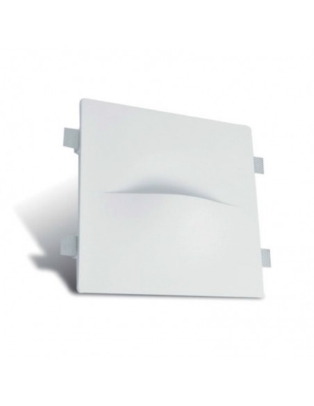 LED-EINBAULEUCHTE IN GIPS QUADRAT, UNTEN, ART.1 MIS. cm.12X12x2.5