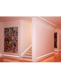 MARCO de YESO de CERÁMICA de la PARED INTERIOR se puede PINTAR 201 Barra de mt.1,5 2