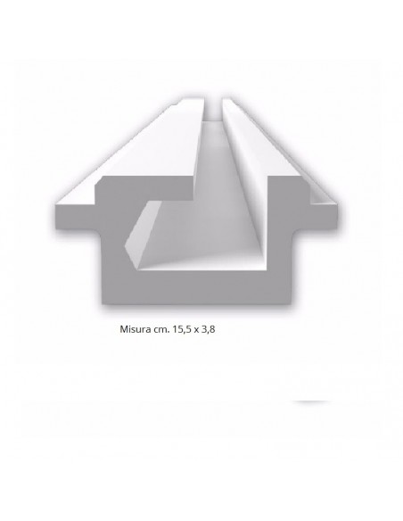 PROFILO CORNICE IN GESSO VERNICIABILE PER STRIP LED CF.3 METRI N.B. LE CORNICI SONO SPEDITE DA CM.75