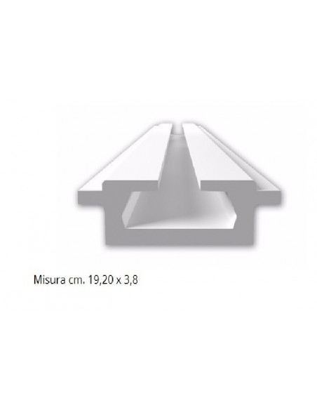 PROFILO CORNICE IN GESSO VERNICIABILE PER STRIP LED CF.3 METRI N.B. LE CORNICI SONO SPEDITE DA CM.75