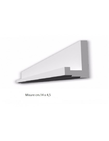 PROFILO CORNICE IN GESSO VERNICIABILE PER STRIP LED CF.3 METRI N.B. LE CORNICI SONO SPEDITE DA CM.75