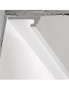 PROFILO CORNICE IN GESSO VERNICIABILE PER STRIP LED CF.3 METRI N.B. LE CORNICI SONO SPEDITE DA CM.75 2